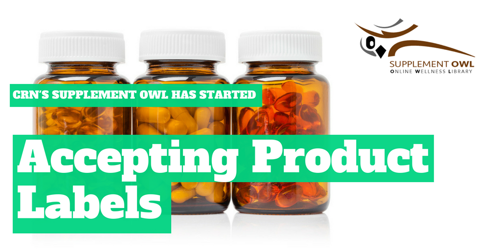 CRN's Supplement OWL Has Started Accepting Product Labels