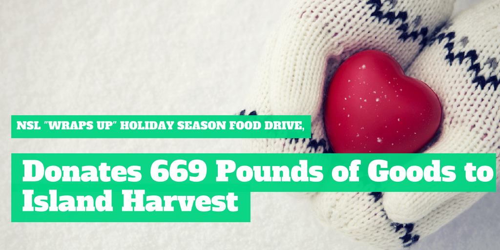 NutraScience Labs "Wraps Up" Holiday Season Food Drive, Donates 669 Pounds of Goods to Island Harvest