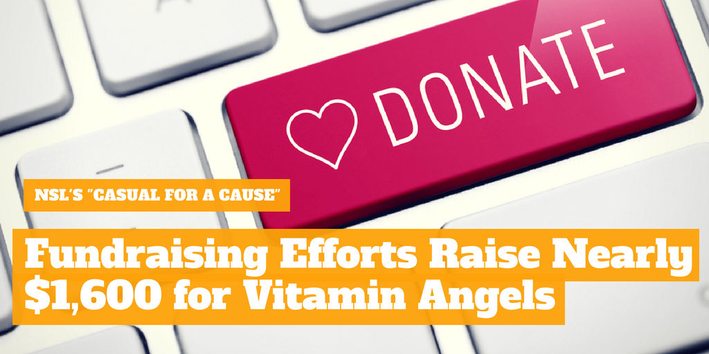 NutraScience Labs' "Casual for a Cause" Fundraising Efforts Raise Nearly $1,600 for Vitamin Angels